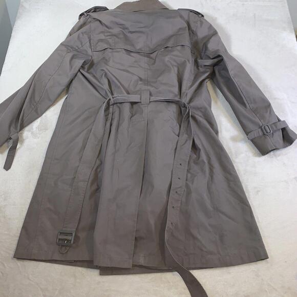 Hill & Archer Long‎ Trench Coat Double Breasted Zip Out Lining Brown Size 44R - Picture 12 of 15